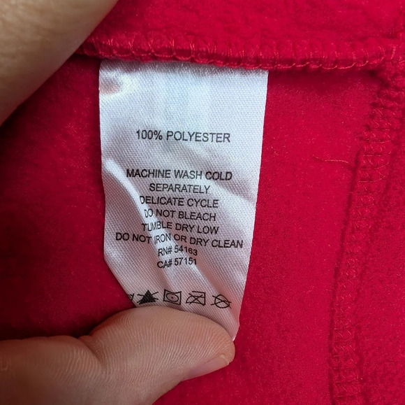 Calvin Klein Performance Activewear Red Fleece Zip Up Vest Size  Woman Medium - Picture 4 of 11